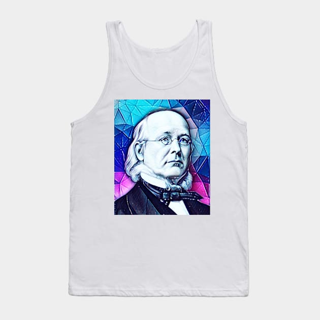 Horace Greeley Snowy Portrait | Horace Greeley Artwork 5 Tank Top by JustLit